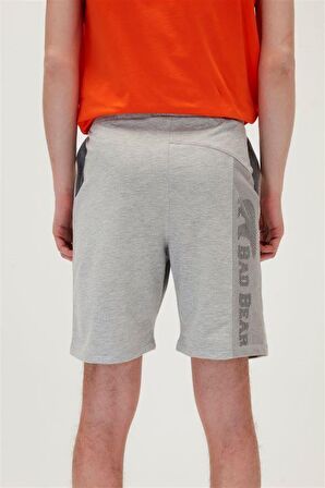 Display SweatShorts Gri Melanj Baskılı Erkek Şort
