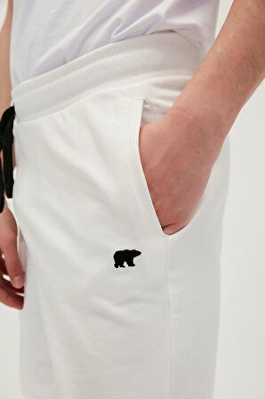 Holmer SweatShorts Off-White Beyaz King Size Erkek Şort KS