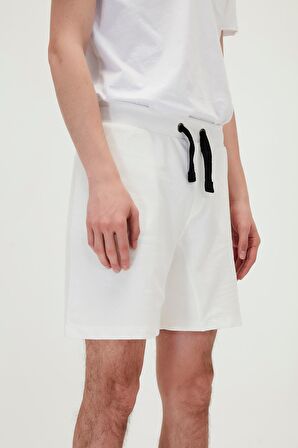 Holmer SweatShorts Off-White Beyaz King Size Erkek Şort KS