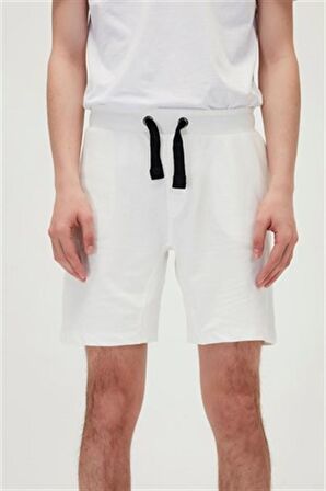 Holmer SweatShorts Off-White Beyaz King Size Erkek Şort KS