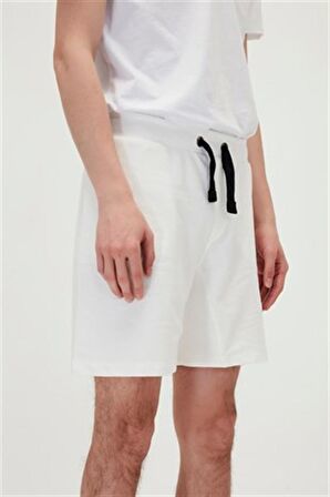 Holmer SweatShorts Off-White Beyaz King Size Erkek Şort KS