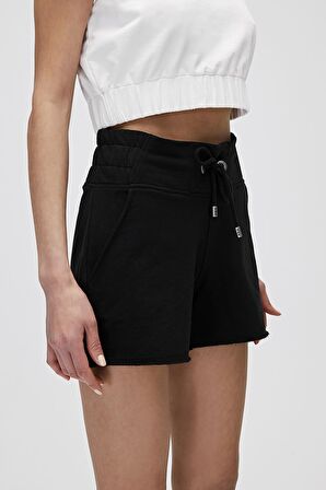 Serena SweatShorts Siyah Kadın Şort