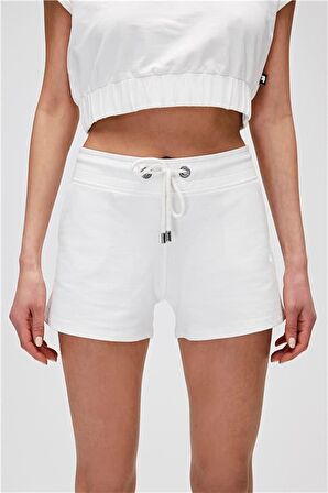 Sierra SweatShorts Off-White Beyaz Kadın Şort