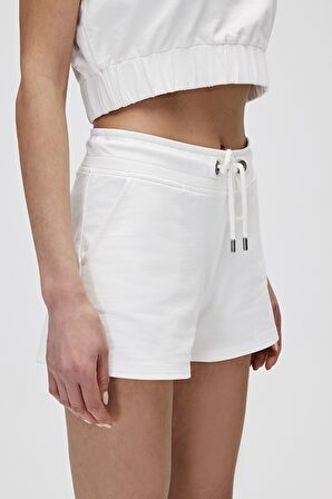 Sierra SweatShorts Off-White Beyaz Kadın Şort