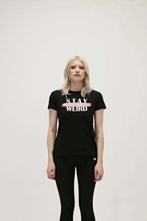 Bad Bear Kadın Siyah Tişört Stay Weırd Tee