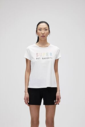 Bad Bear Kadın Kırık Beyaz Tişört Super Tee