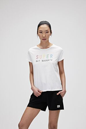 Bad Bear Kadın Kırık Beyaz Tişört Super Tee