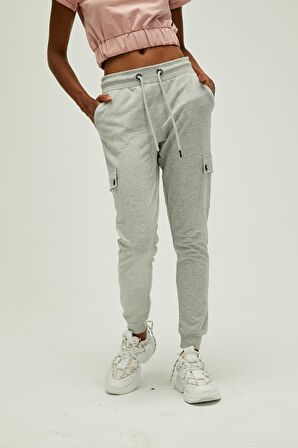 Vienna SweatPants Gri Melanj Kadın Eşofman Altı
