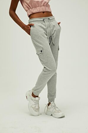 Vienna SweatPants Gri Melanj Kadın Eşofman Altı