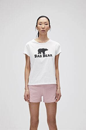 Logo Tee T-Shirt Off-White Beyaz Baskılı Kadın Tişört