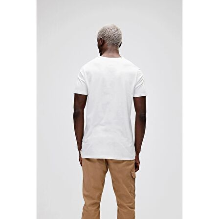 Major T-Shirt Off-White Beyaz Basic Erkek Tişört