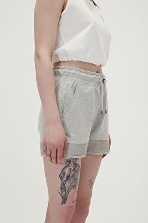 Bad Bear Kadın Gri Melanj Şort Parıs Sweatshort