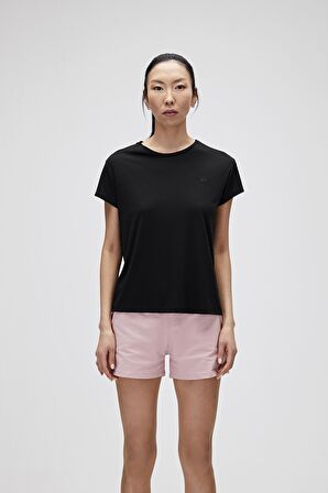 Violet O-Neck T-Shirt Siyah Basic Kadın Tişört