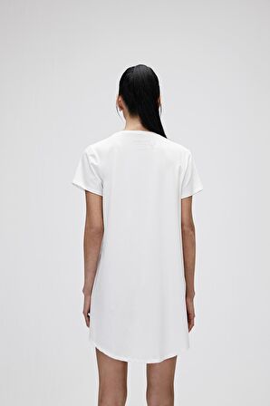 Candice Dress Off-White Beyaz Kadın Elbise T-Shirt