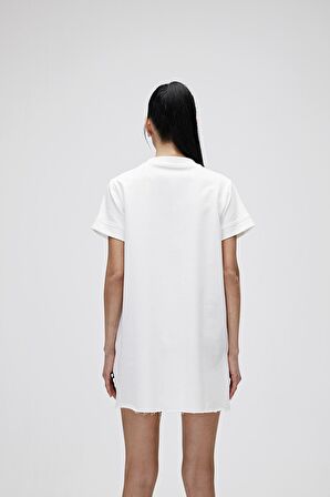 Lily Dress Off-White Beyaz Kadın Elbise T-Shirt