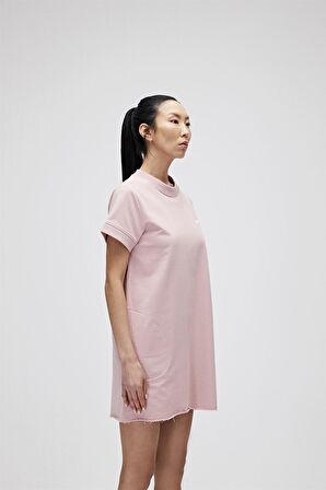 Lily Dress Pudra Pembe Kadın Elbise T-Shirt