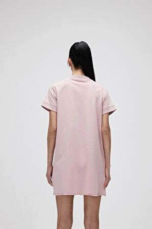 Lily Dress Pudra Pembe Kadın Elbise T-Shirt