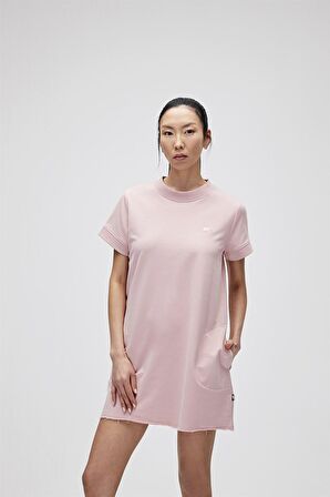 Lily Dress Pudra Pembe Kadın Elbise T-Shirt