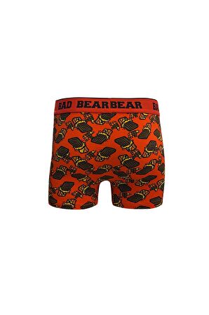 Chocolate Crimson Red Kırmızı Çikolata Desenli Erkek Boxer