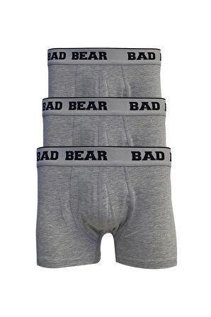 Basic 3 Pack Gri Melanj 3'lü Erkek Boxer Set