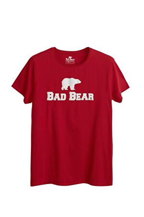 Bear Tee T-Shirt Kırmızı Baskılı Erkek Tişört