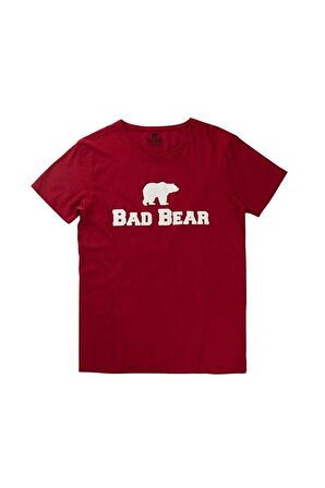 Bear Tee T-Shirt Kırmızı Baskılı Erkek Tişört