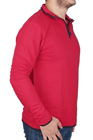 Bad Bear Fermuarlı Yaka Kırmızı Erkek Sweatshırt 21.02.12.029 BACKUP HALF-ZIP