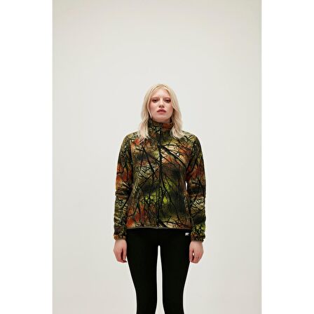 Bad Bear 21.04.21.001_Equinox Full  Dik Yaka  Normal Kalıp Baskılı Haki Kadın Polar Sweatshirt