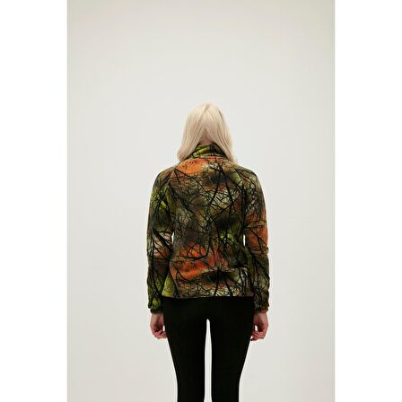 Bad Bear 21.04.21.001_Equinox Full  Dik Yaka  Normal Kalıp Baskılı Haki Kadın Polar Sweatshirt