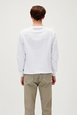 Bad Bear PRESAGE Erkek Sweatshirt 20.02.12.012 BEYAZ-L