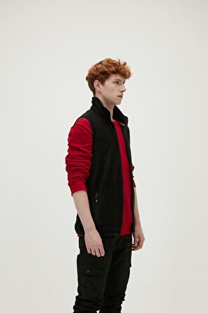 Burner Vest Siyah Erkek Polar Yelek