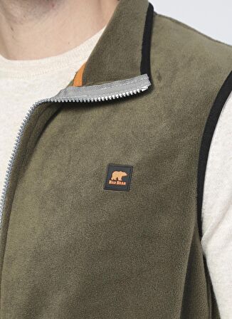 Burner Vest Haki Yeşil Erkek Polar Yelek