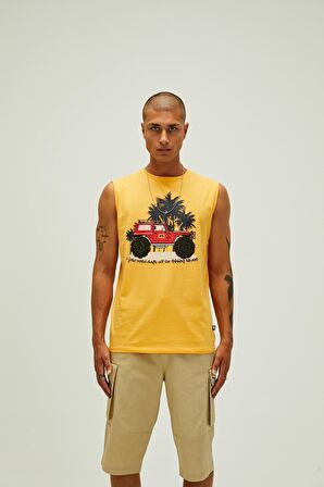 Bad Bear Erkek Hardal Atlet Days Off Tank-Top