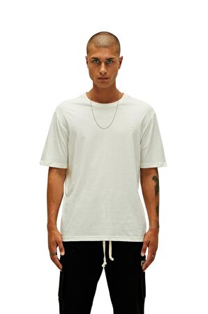 Liber Oversize T-Shirt Koyu Gri Basic Erkek Tişört 