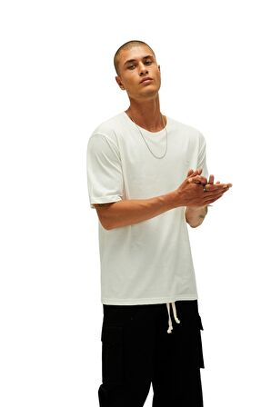 Liber Oversize T-Shirt Koyu Gri Basic Erkek Tişört 