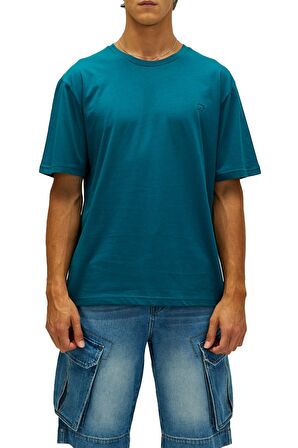 Liber Oversize T-Shirt Koyu Gri Basic Erkek Tişört 