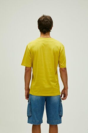 Liber Oversize T-Shirt Petrol Mavi Basic Erkek Tişört 