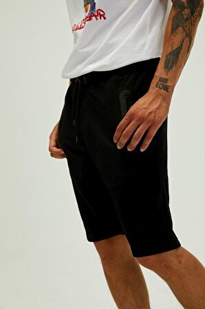 Miles SweatShorts Siyah Erkek Şort