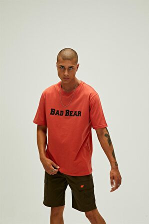 Title Oversize T-Shirt Ginger Tarçın Baskılı Erkek Tişört 