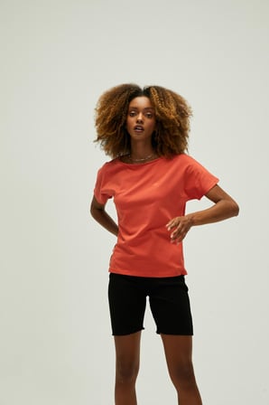 Nidra T-Shirt Ginger Tarçın Basic Kadın Tişört
