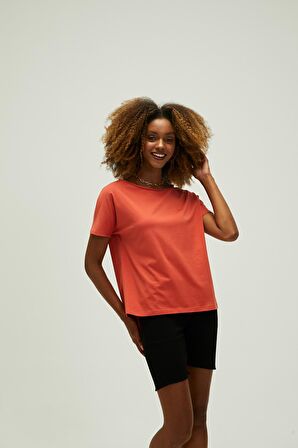 Nidra T-Shirt Ginger Tarçın Basic Kadın Tişört