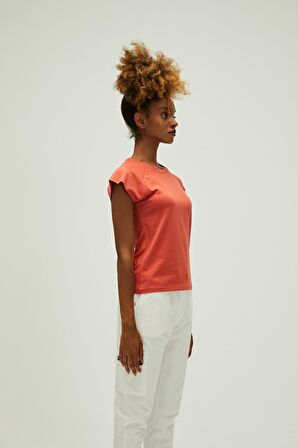 Mudra T-Shirt Ginger Tarçın Basic Kadın Tişört