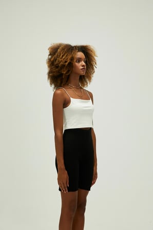 Vinyasa Crop-Top Off-White Beyaz Kadın Atlet