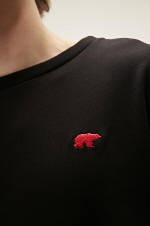 Bad Bear Bisiklet Yaka Siyah Erkek Sweatshırt 22.02.12.004 ROUND CREWNECK