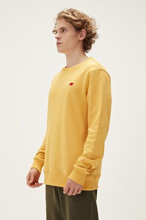 Bad Bear Erkek Hardal Sweatshirt Rounad Crewneck