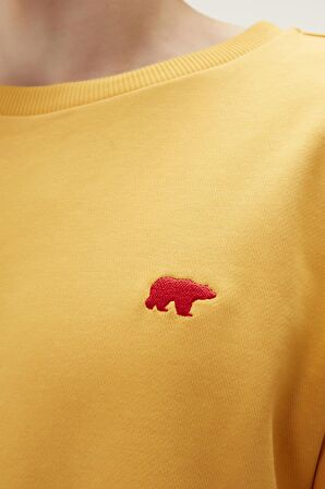 Bad Bear Erkek Hardal Sweatshirt Rounad Crewneck