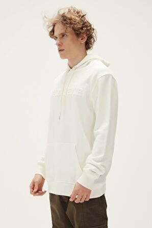 Pucker Bear Hoodie Off-White Beyaz 3D Baskılı Kapüşonlu Erkek Sweatshirt