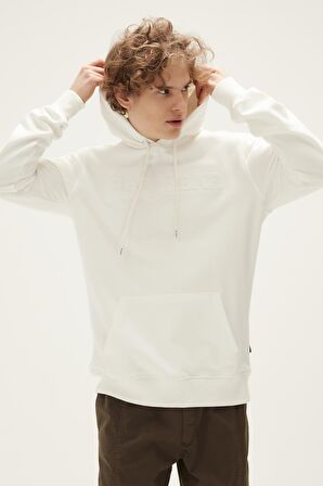 Pucker Bear Hoodie Off-White Beyaz 3D Baskılı Kapüşonlu Erkek Sweatshirt