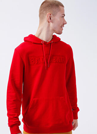 Bad Bear Bisiklet Yaka Kırmızı Erkek Sweatshırt 22.02.12.014 PUCKER BEAR HOODIE