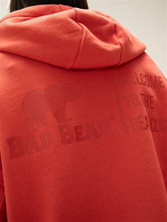 Bad Bear Welcome Kapüşonlu Kadın Tarçın Sweatshirt